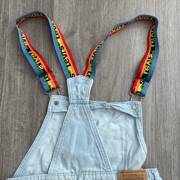 Levi’s BIG GIRLS DENIM Shortall - Size 16 (Woman’s XS) - Picture 8 of 11